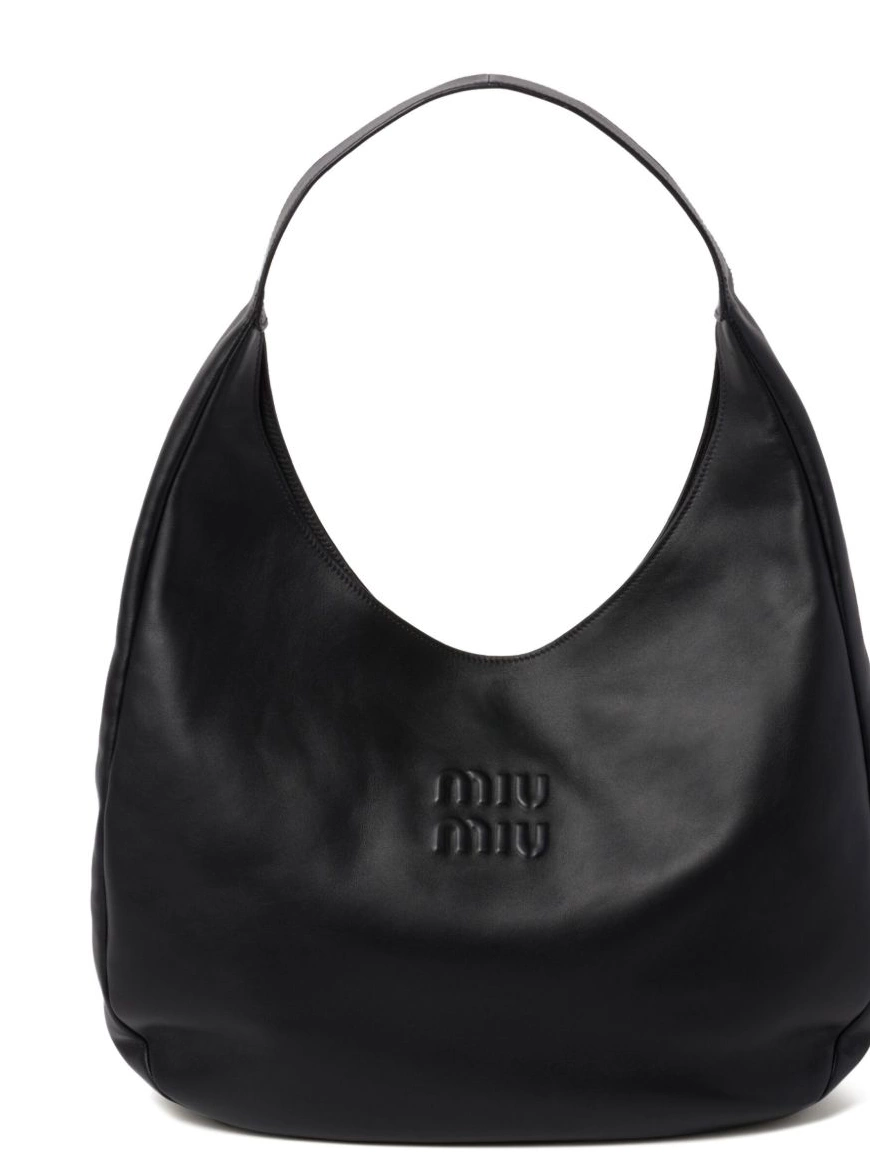 Cheap logo-debossed Miu Miu bag leather tote Women 0223