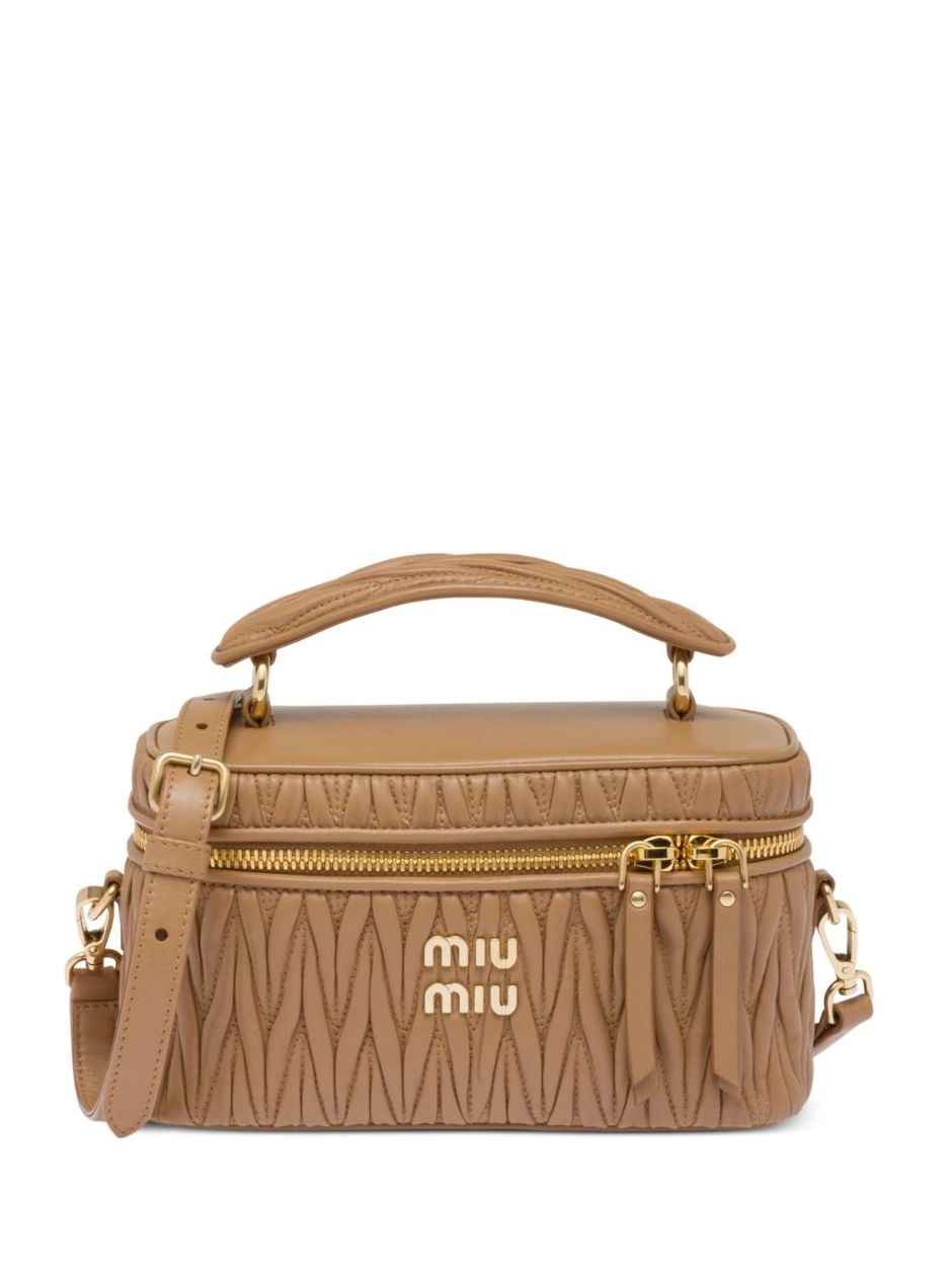 Affordable Miu Miu bag matelasse shoulder leather Women 0213