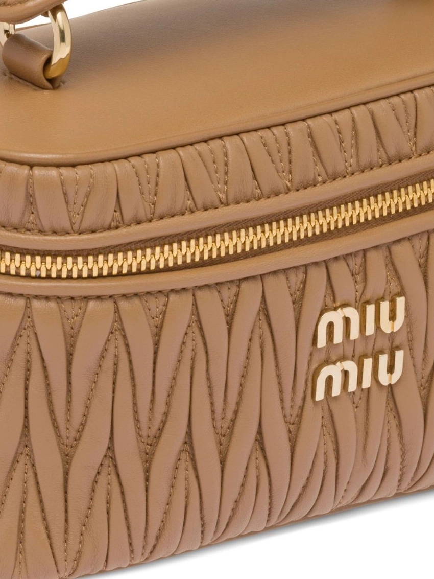 Affordable Miu Miu bag matelasse shoulder leather Women 0213