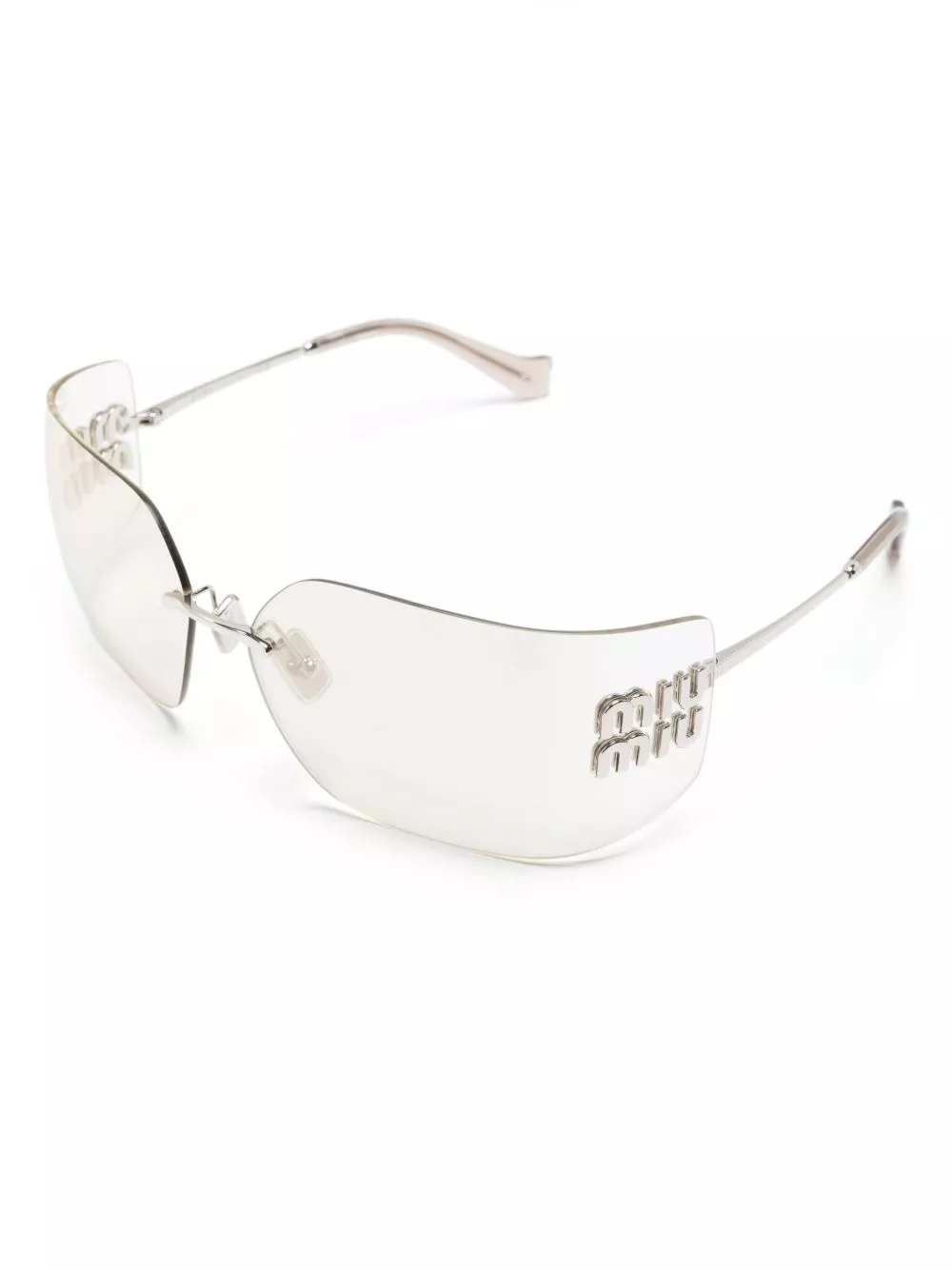 Cheap Miu Miu Eyewear Runway wraparound-frame sunglasses Men 0203