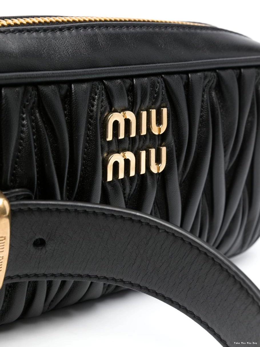 Rep bag Miu logo-plaque tote matelasse Miu Women 0219