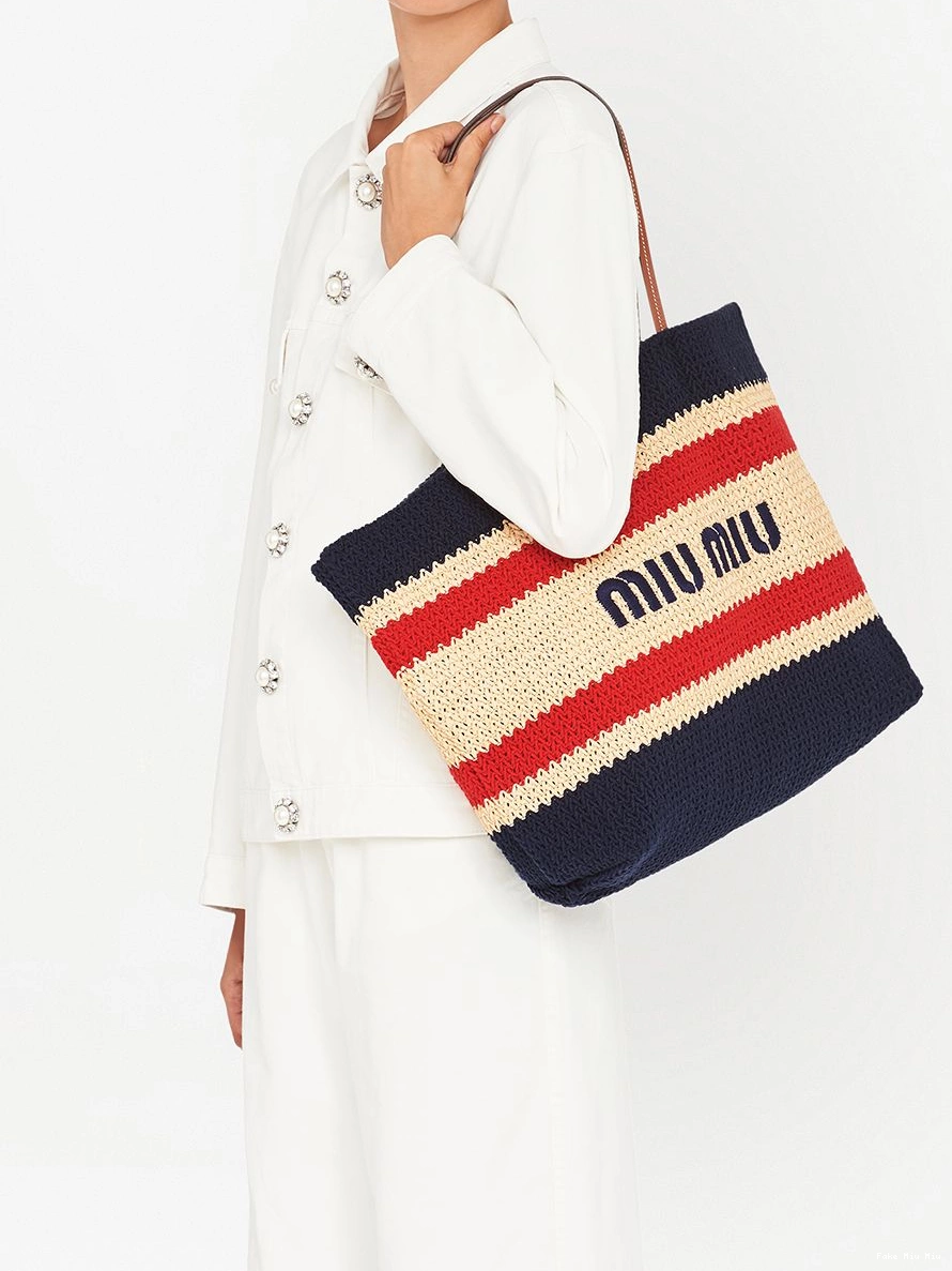 Fake Women logo-print tote Miu bag Miu 0218