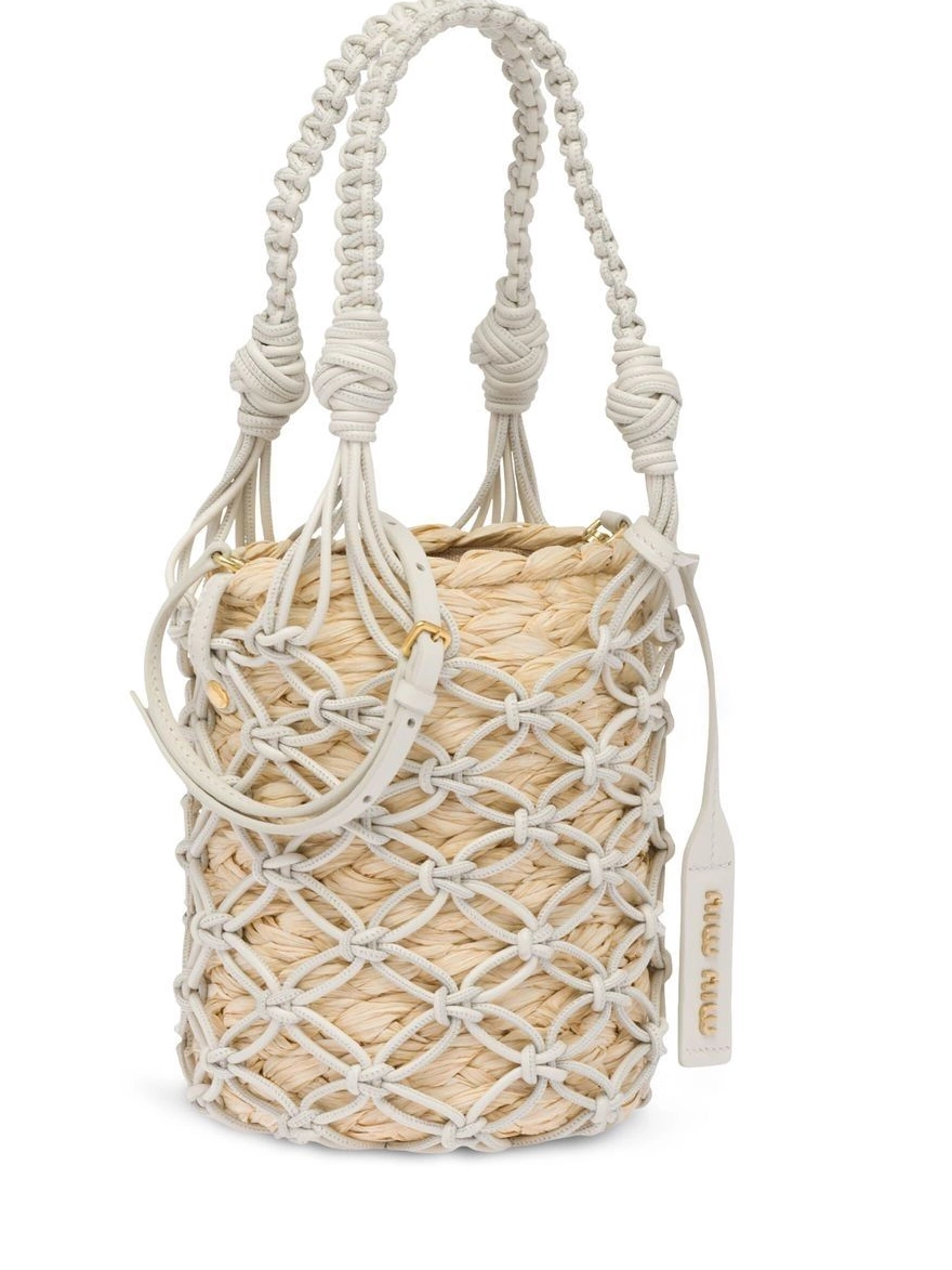 Affordable Miu bucket Women Miu bag braided-handle 0215