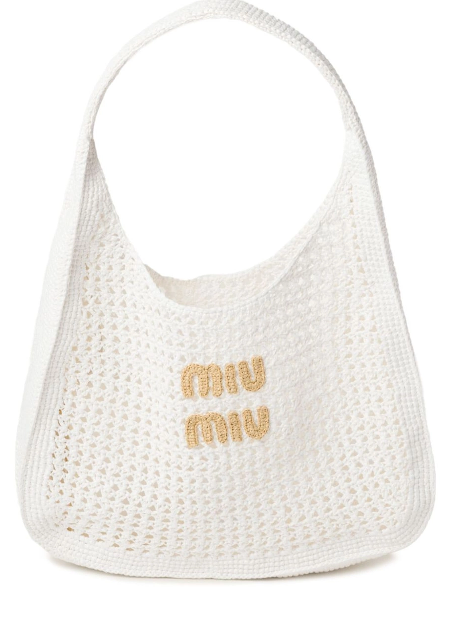 Fake crochet-knit Miu handbag Miu Women 0215