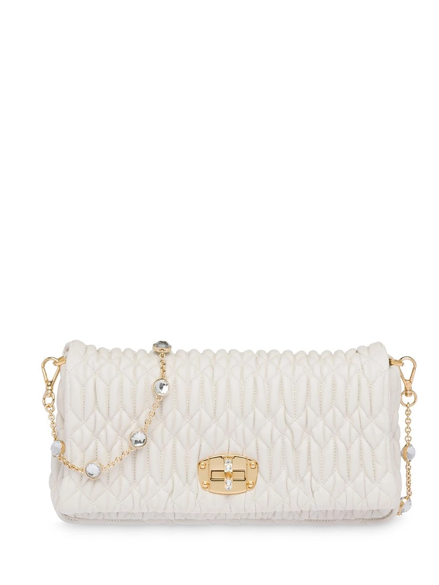 Fake Women crystal Miu Miu Miu matelasse bag shoulder 0218