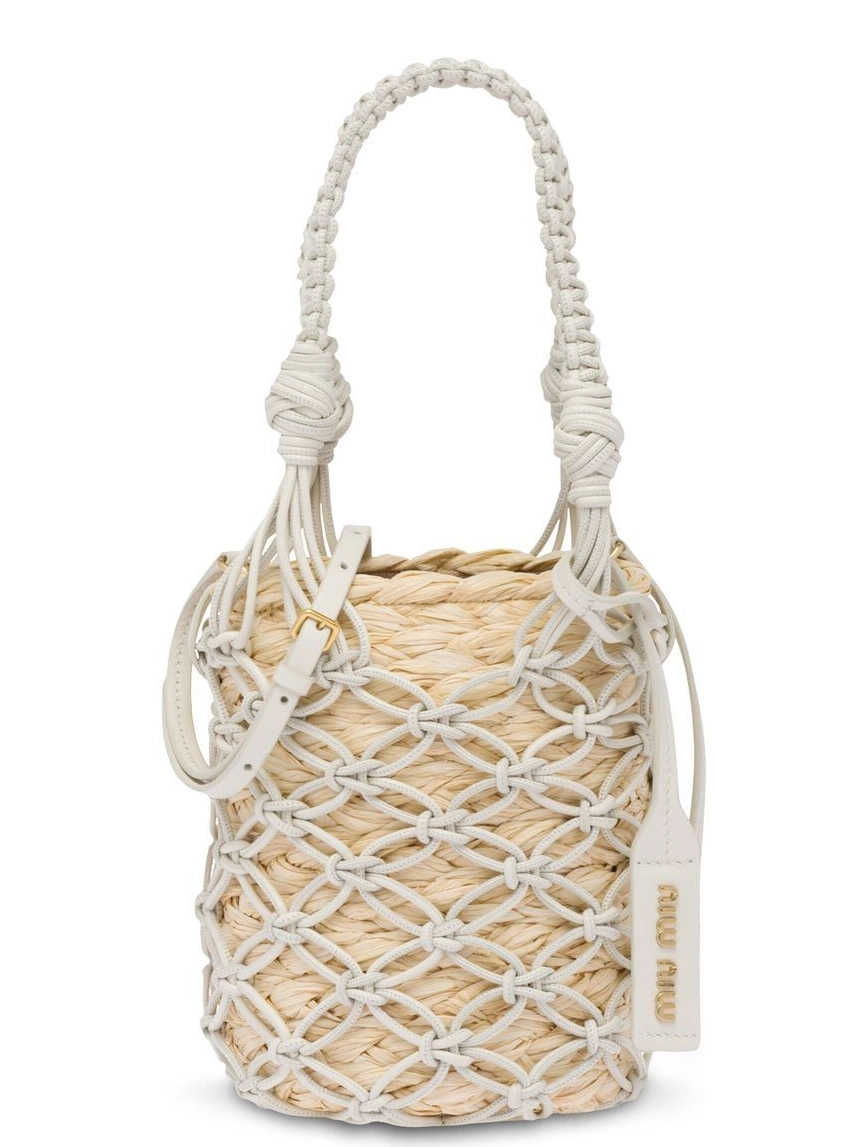 Affordable Miu bucket Women Miu bag braided-handle 0215