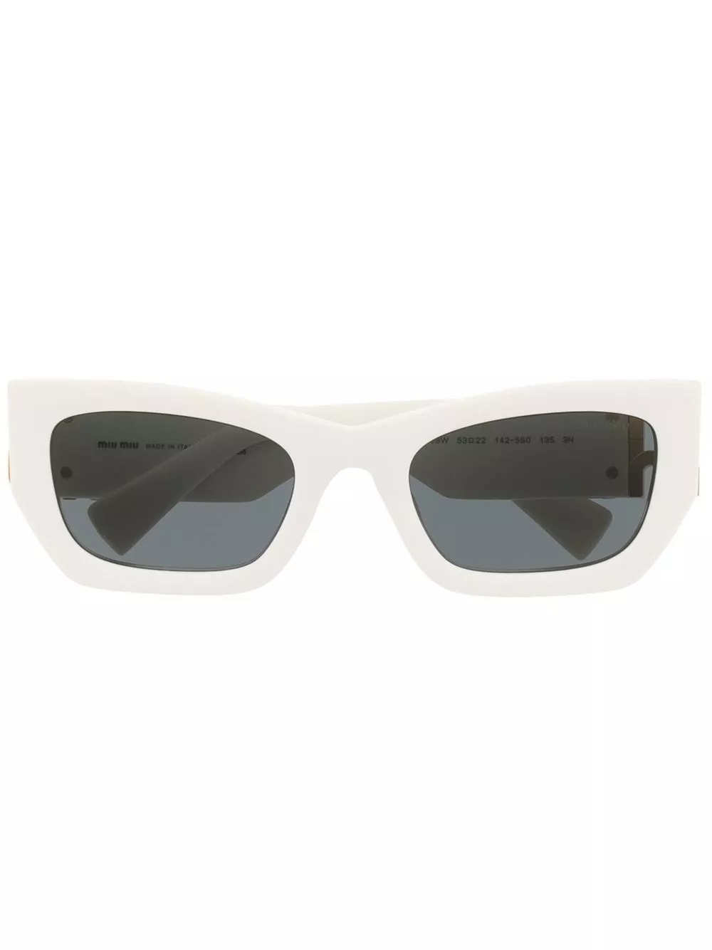 Rep Miu Miu Eyewear logo-plaque rectangular sunglasses Men 0203