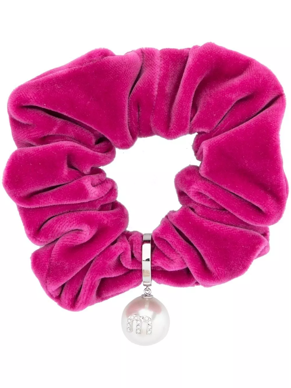 Fake Miu Miu pearl-pendant scrunchie Women 0205