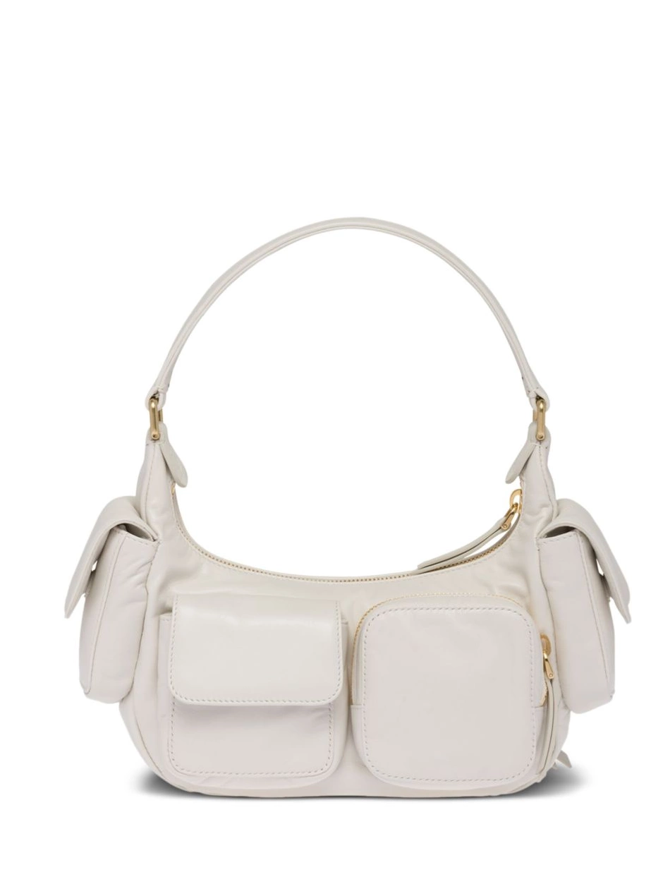 Cheap shoulder logo-embossed bag Miu leather Miu Women 0312