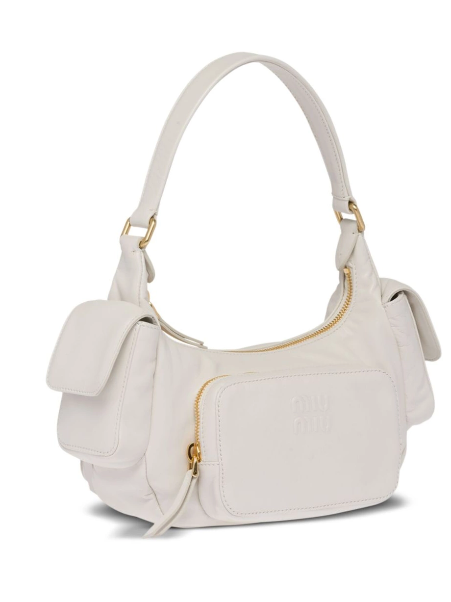 Cheap shoulder logo-embossed bag Miu leather Miu Women 0312